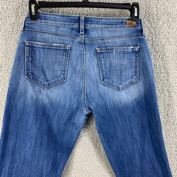 Paige Womens Jeans Jimmy Jimmy Crop Distressed Straight Pants Denim Sz 29 x25 - Picture 7 of 12